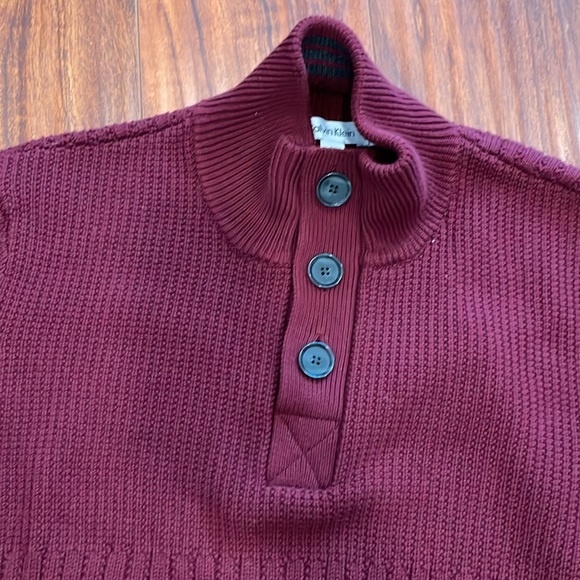 Calvin Klein Knit Merlot Sweater SzLG - Picture 2 of 9